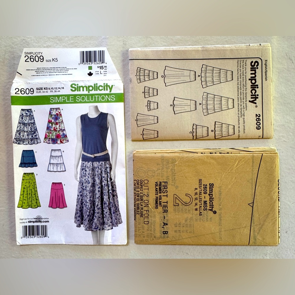 Simplicity 2609 Pull-on Skirts Sewing Pattern Uncut (8-10-12-14-16) - Picture 4 of 9